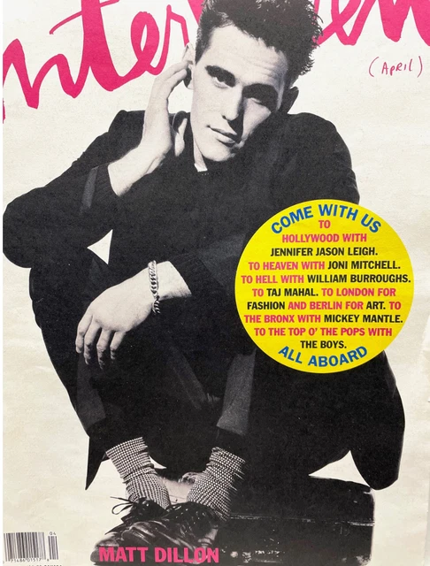 ANDY WARHOL INTERVIEW MAGAZINE - MATT DILLON - Joni Mitchell