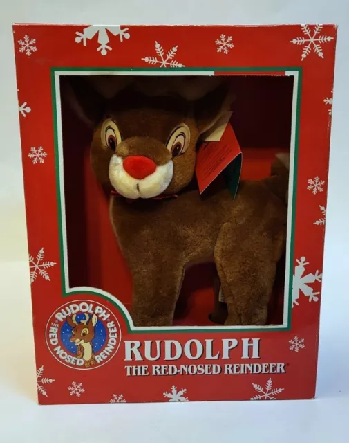 Vintage Applause Rudolph The Red Nosed Reindeer Plush Stuffed Animal Christmas