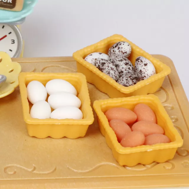1/12 Scale Dollhouse Kitchen Miniature Accessorie Food Model Egg Tray Doll House