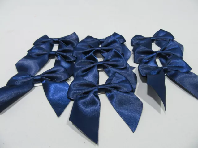 3mm 7mm 10mm 15mm 25mm 38mm 50mm NAVY DARK BLUE Satin Ribbon double Roll Bows