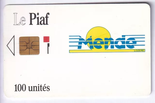 Piaf Parking Carte / Card .. Mende 100U So3 Lozere 06/92 1000Ex Em Chip/Puce