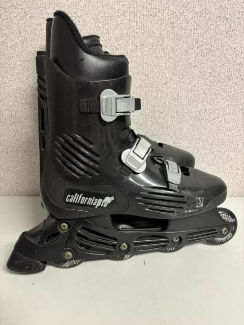 CaliforniaPro TXT 550 Black Inline Skates 70mm Wheels Men's US Size 9 California