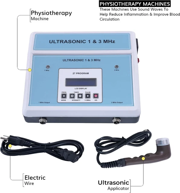 ULTRASOUND THERAPY PORTABLE Machine 1 MHZ & 3 MHZ Therapeutic Uni