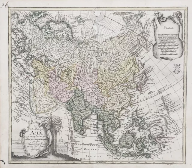 Asia Asie Asien Korea Japan China Philippines India Arabia map Karte Euler 1753