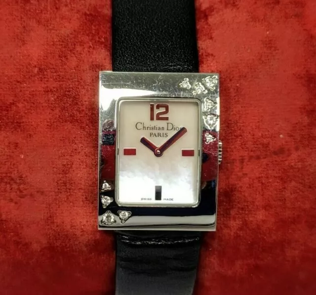 Christian Dior Malice D78-1091 Steel Case with 10 Diamonds Mother of Pearl Dial