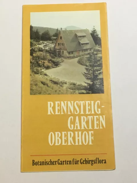 Rennsteig Garten Oberhof Botanischer Garten für Gebirgsflora altes Prospekt 1979