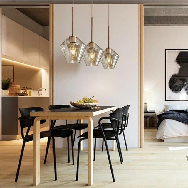 Bar Lamp Room Pendant Light Kitchen Glass Chandelier Lighting LED Ceiling Lights