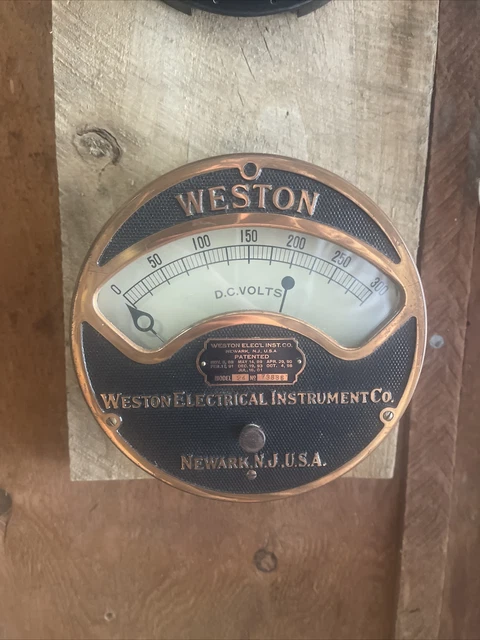 Antique Weston Electrical Instrument Voltmeter Newark NJ Gage Model 24 Steampunk Antique Weston Electrical Instrument Voltmeter Newark NJ Gage Model 24 Steampunk
