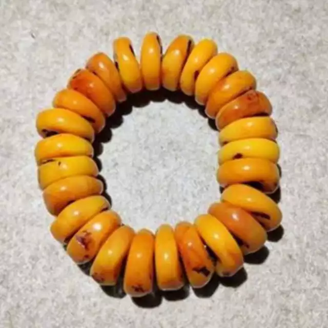 Old beeswax original stone abacus bead men's bracelet Beaded Classic