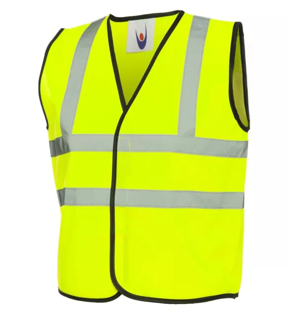 Gilet Uneek High Viz enfants Hi Vis visibilité veste taille-coat enfants haut (UC806)