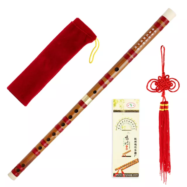 Chinese Handmade Dizi Bamboo Flute Musical Instrument Traditional In D key Red