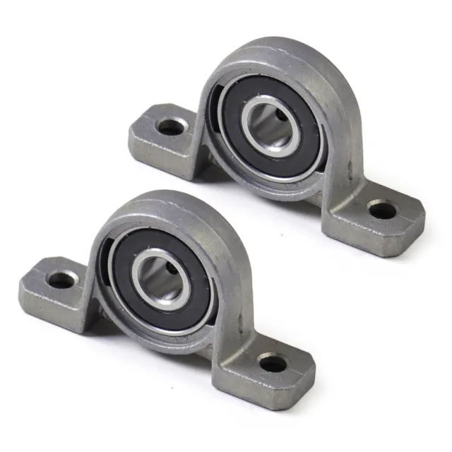 2* Zinc Alloy of Dia 8mm Bore Ball Vertical Bearing Pillow Block Mounted Support