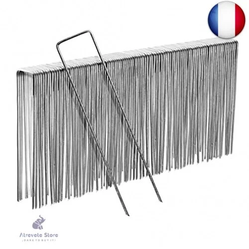 Lot De 200 Agrafes En Acier Galvanisé Pour Toile De Paillage, Bâche, Grillage - 15 Cm - SkyLantern