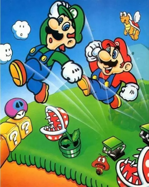 Luigi Mario Game - 5D Diamond Painting 