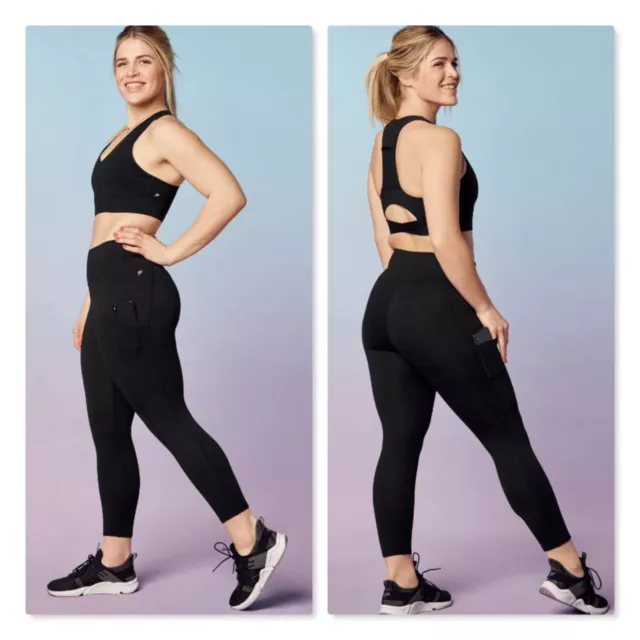 FABLETICS POWERHOLD ON The Go High Waisted Leggings Mesh Pocket Leopard  Size S £10.27 - PicClick UK