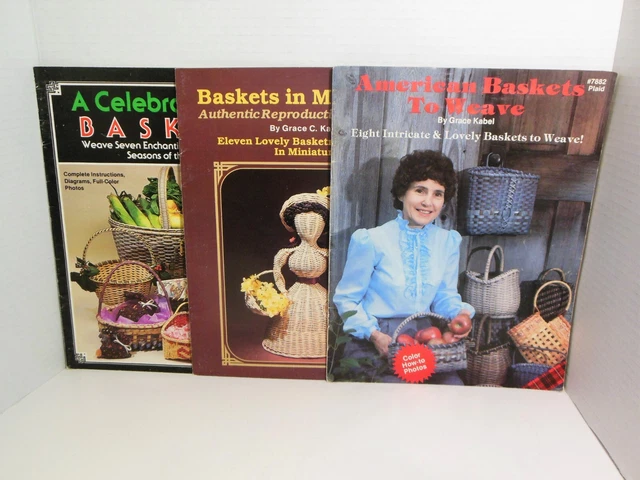 LOTE DE CESTA Cestas americanas para tejer en miniatura A Celebration Grace Kabel LOTE DE CESTA Cestas americanas para tejer en miniatura A Celebration Grace Kabel