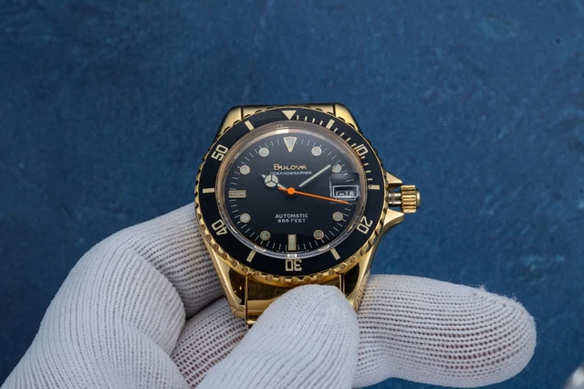 BULOVA OCEANOGRAPHER GOLD Tone Automatic - Mint - Full Set - 12503