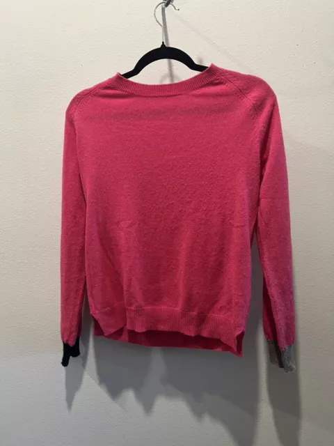 Chinti & Parker Red Cashmere, Color Cuff Sweater Size Women’s XS Pre Owned