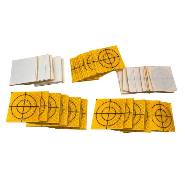Pour Total Station feuille réflecteur jaune 100 pièces 20/30/40/50/60 mm acryl