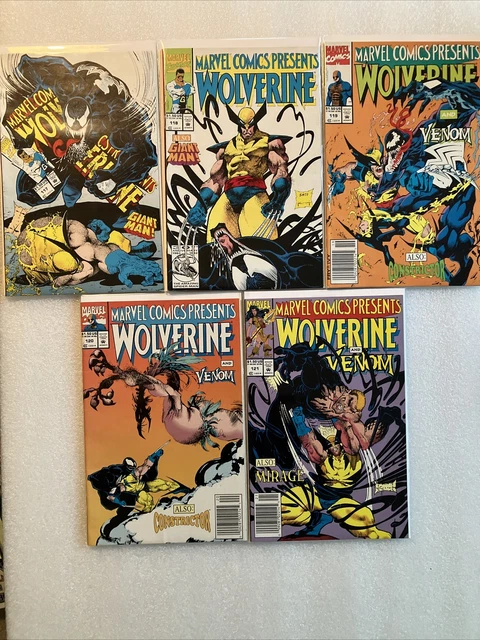 Marvel Comics Presents Wolverine 117-121 Venom F/VF Venom Sam Keith 5 Book Lot!