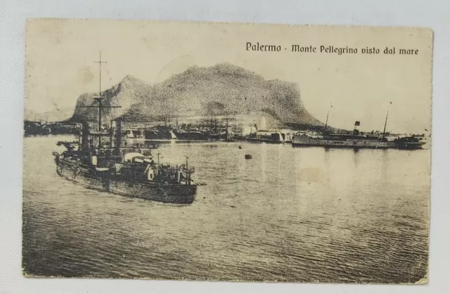 85067 Cartolina - Palermo - Monte Pellegrino visto dal mare - VG 1917