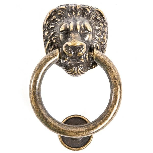 Heurtoir Pour Porte- en Laiton Massif Avec Tête de Lion Pour Portail 3KG