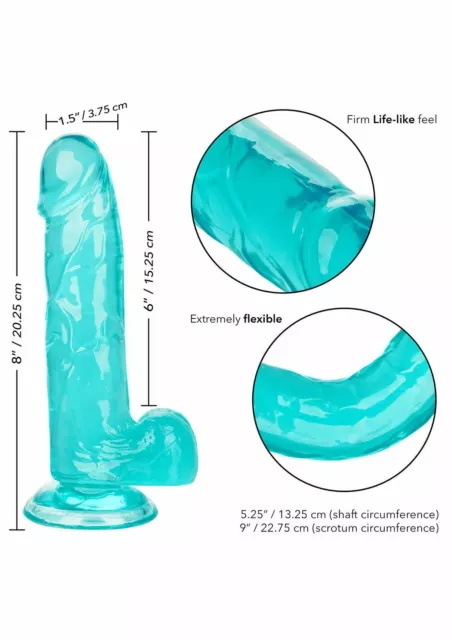 Dildo finto pene realistico vaginale anale con ventosa in jelly trasparente