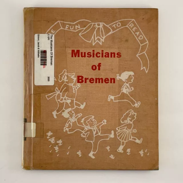 Musicians of Bremen Grimm Little Golden Book 1954 Hardcover Library Binding