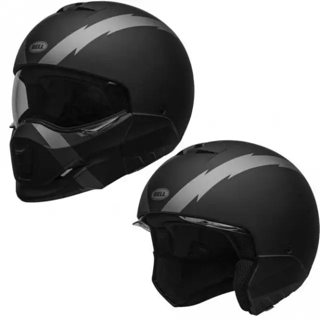 Bell Broozer ARC Open Face Streetfighter Helmet (Matte Black/Grey)