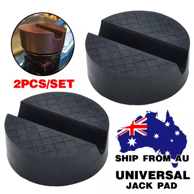 Universal Car Jack Pad Stand Slotted Puck Support Frame Rail Pinch Weld Rubber