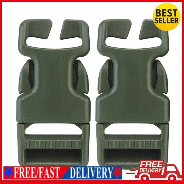 2 piezas Chaleco Airsoft con hebilla de tela Molle accesorio montaje en superficie (verde ejército)