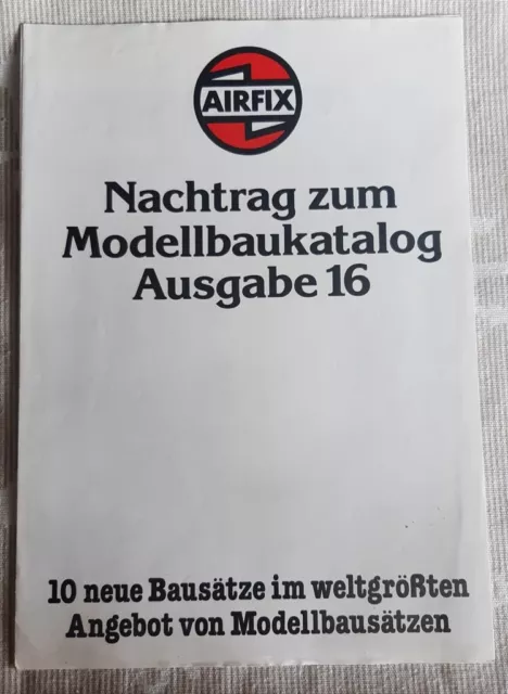 vintage 1979  Nachtrag zu Spielzeug Katalog Airfix   Flugzeuge Schiffe Autos