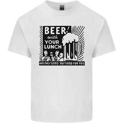 BIRRA CON IL TUO PRANZO Funny Alcool Kids T-shirt per bambini