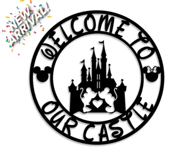 Personalized Welcome to Our Castle Metal name sign Home decor Outdoor Decor Gift