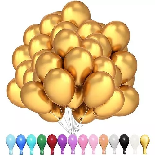 100 pièces Ballon or Ballons or Mat 10 Pouces 2.2g Ballons en Latex Ballons p...