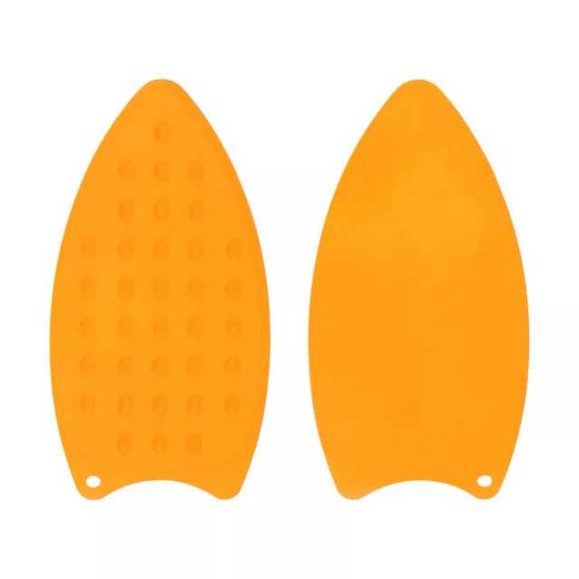 2pcs Silicone Iron Rest Pad Hot Resistant Mat Iron Rest Plate Orange