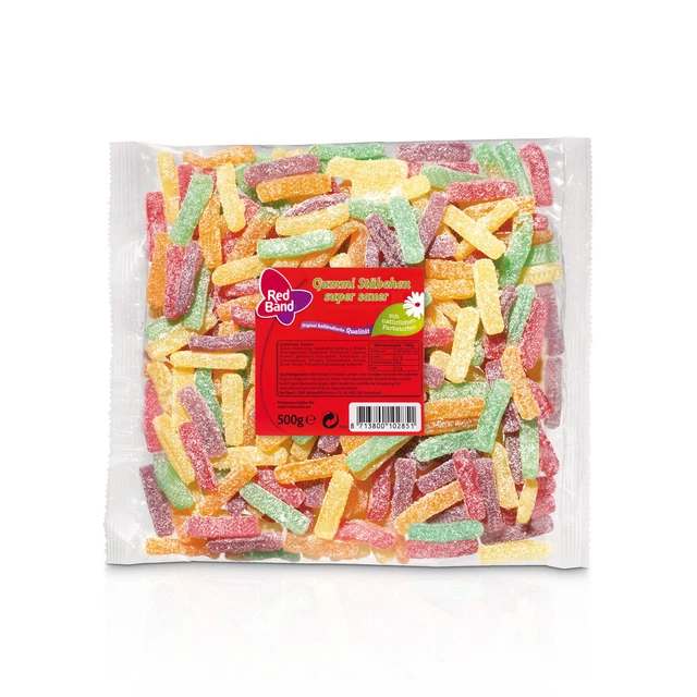 Red Nastro Colorato Gomma Bacchette Zuccherato E Eccellente Sauer