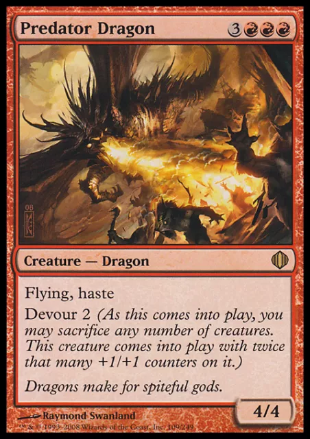 Mtg Predator Dragon Exc - Drago Predatore - Ala - Magic