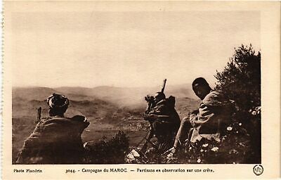 CPA ak Flandrin 3044 Campagne du maroc morocco supporters in observation (795953)