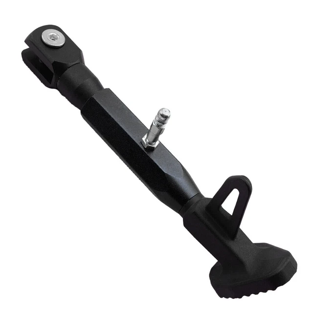 Elegante cavalletto regolabile moto in lega CNC nero 1922 cm piede laterale