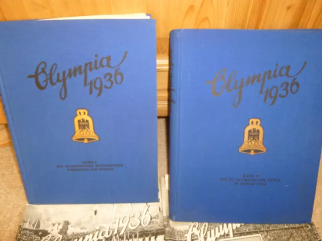 Bücher Sammelbilderalben  Olympische Spiele 1936  Band 1 + 2 Cigaretten-Bilderdi