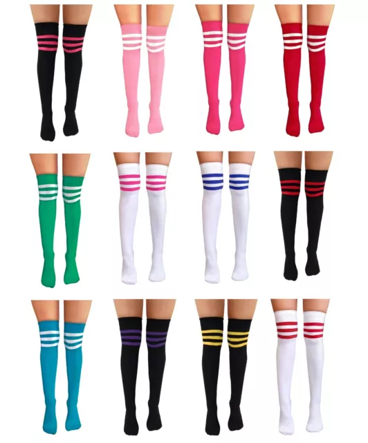 Ladies And Mens Over The Knee Thigh High 118 - 118 Referee Socks Cotton Rich Sox