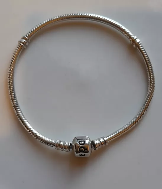 PANDORA 19cm Argent Sterling 925 Ale Moments Serpent Breloque Bracelet