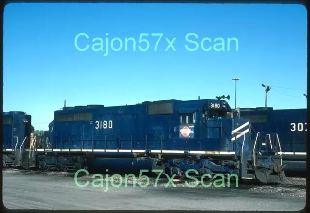 Original Slide- MP Mopac SD40-2 #3180 At Dolton, IL. 10/85