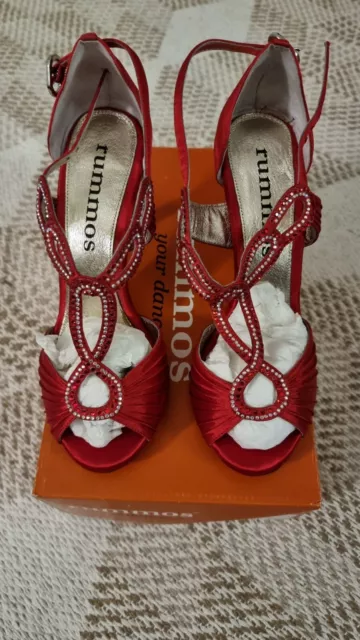 Chaussures danses de salon latines, femme RUMMOS modèle EING P37 Talon 7cms