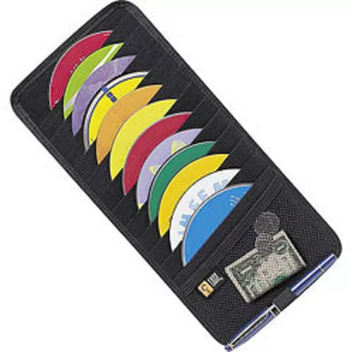 Case Logic AV-12 CD Car Visor Case-Holds 12 Discs Nylon - Mesh Pocket (Black) [N