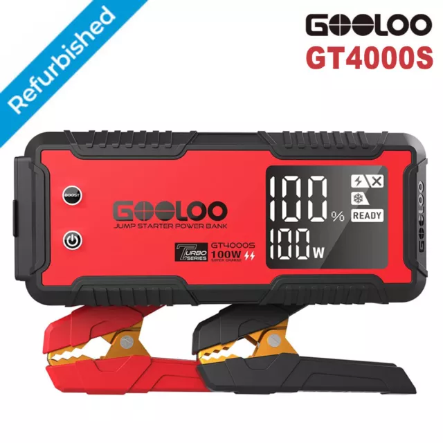 GOOLOO GT4000S Jump Starter 4000 Amp Car Starter 100W Fast-Charging 12V Jump Box