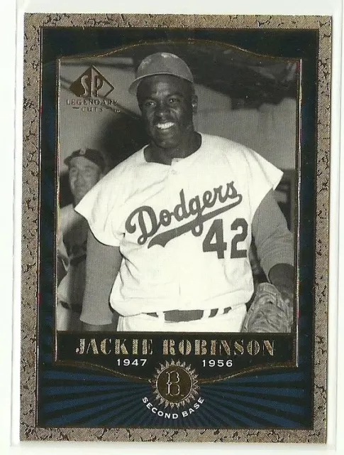 2001 SP Legendary Cuts feuille d'or JACKIE ROBINSON Dodgers Sp #29 RARE comme neuf