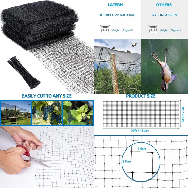 Rete Per Laghetti 9m X 8m Rete Parafoglie, Rete, Rete Antivolatili Robusta - Foto 2