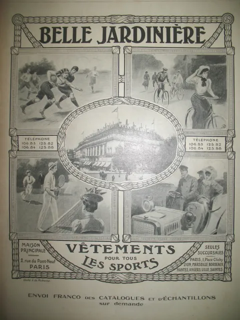 Publicite De Presse Belle Jardiniere Vetements Pour Tous Les Sports Ad 1907